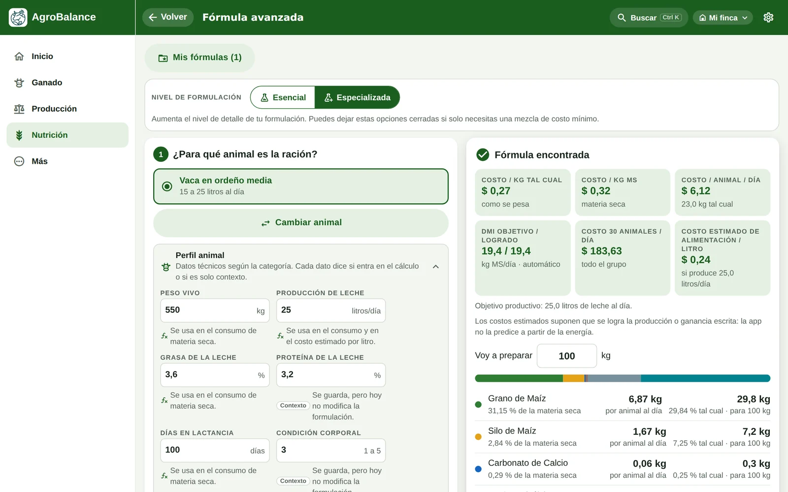 Formulación Especializada en el computador