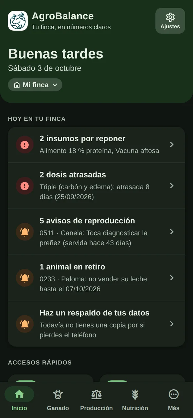 Ganova en modo oscuro en el teléfono
